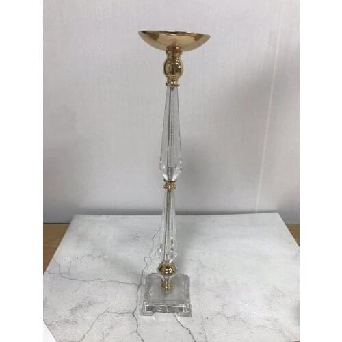 12PCS acrylic flower stand wedding crystal centerpiece candle holder candlestick gold silver display rack