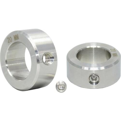 2Pcs 3mm-20mm ID Stainless Steel Fixed Ring Retaining Stop Loop Throat Hoop Bushing Positioning Sleeve Collar link 7mm-32mm OD