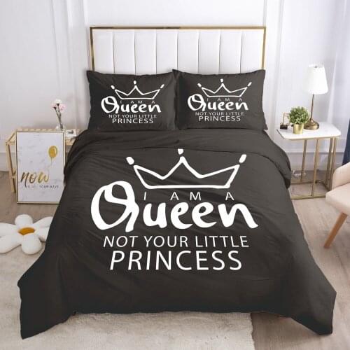 3D Duvet Cover Sets Bed Linens Bedding Set Quilt/Comforter Covers Pillow Case Queen Double Single Size Letter Design Bedclothes