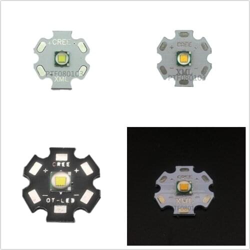 5pcs CREE XML XM-L T6 LED T6 U2 10W WHITE Warm White High Power LED Chip Emitter with 20mm PCB for DIY