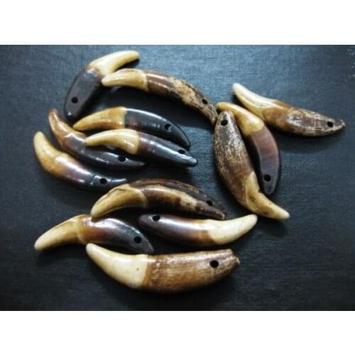 FREE SHIPPING 60 pcs tibet cool fashion mens jewelry tooth design pendant
