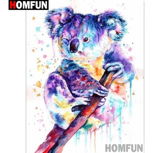 HOMFUN Full Square/Round Drill 5D DIY Diamond Painting "Cartoon koala" Embroidery Cross Stitch 3D Home Decor Gift A12182