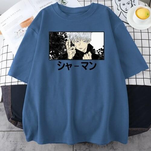 Satoru Gojo Umlimited Void Black Woman T Shirt Hip Hop Loose T Shirts Harajuku Brand Tee Shirt 2021 New Summer Womens T-Shirt