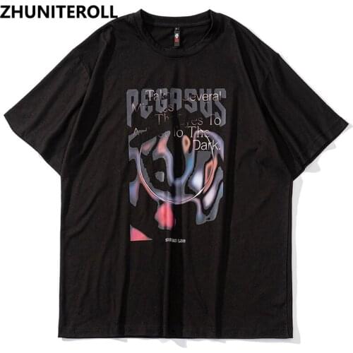 High Quality Hip Hop Men Streetwear Black T Shirt Print T-Shirt Harajuku Fashion Cotton Summer Short Sleeve Oversized Tshirt
