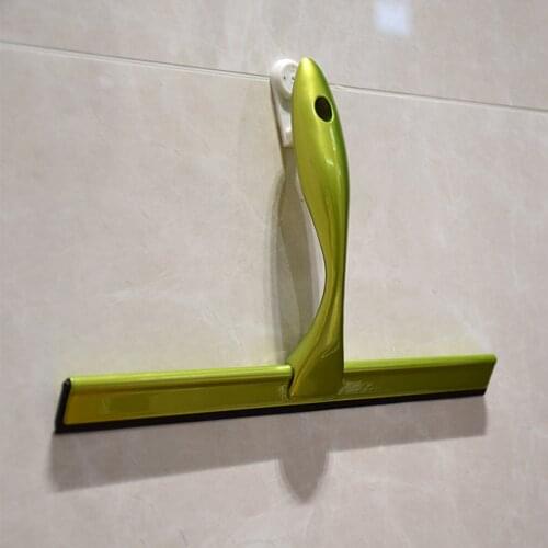Stainless Steel Glass Wiper Hanging Hole Head Scrubber Cleaning Tool for Mirror Bathroom