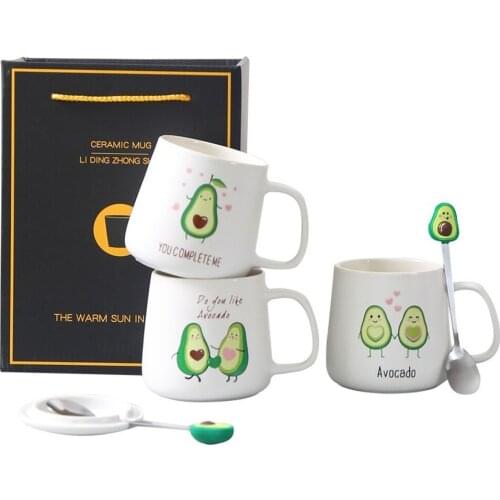 One Product Dropshipping Mug with Lid Spoon Creative Ceramic Household Cup Custom Gift Cup Coffee Mugs With All