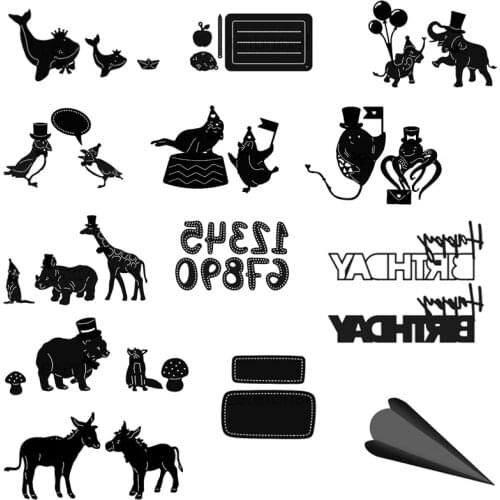 Animal show decoration Metal Cutting Dies Stencils DIY Scrapbooking Paper/photo Cards Embossing Dies