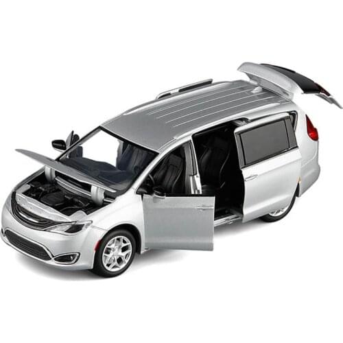 1/32 Chrysler MPV Business Car Model Toy Alloy Die Cast Simulation Sound Light Steering Shock Absorber Toys Vehicle