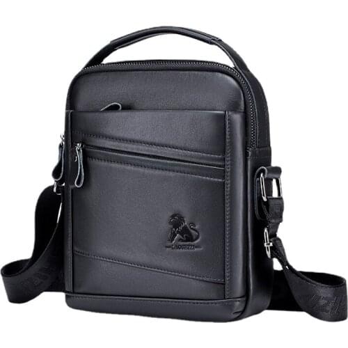 100% Genuine Leather Mens Bag Shoulder Bags for Men Messenger Bag quality Man Cow Leather Crossbody Bags Male Handbags