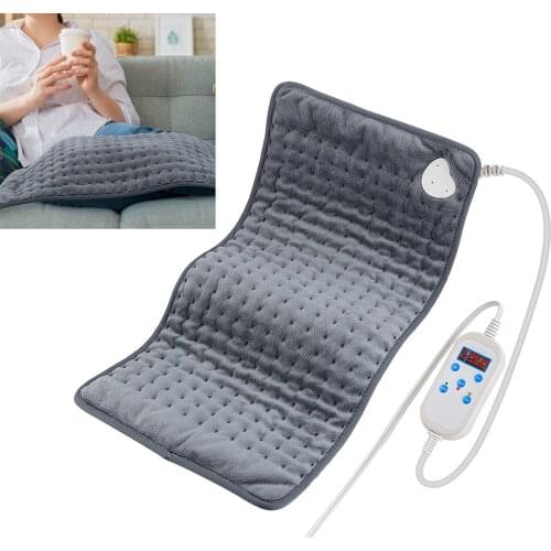 Soft Electric Heating Pad 12 Inch x 24 Inch Auto-Off Timer 9-Level for Whole Body Feet Legs Arms Back Shoulders Muscle Relief