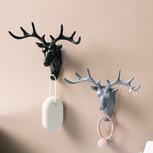 Wall Hanging Multi-Purpose Hook Self AdhesiveDeer Antlers Wall Coat Rack For Clothes Self Display Racks Key Hanger Wall Storage