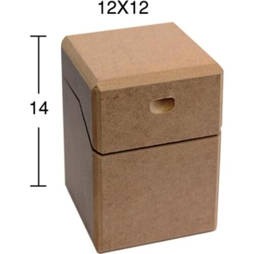 KU327 Small Z Cut Storage Container, Unpainted Mdf Box