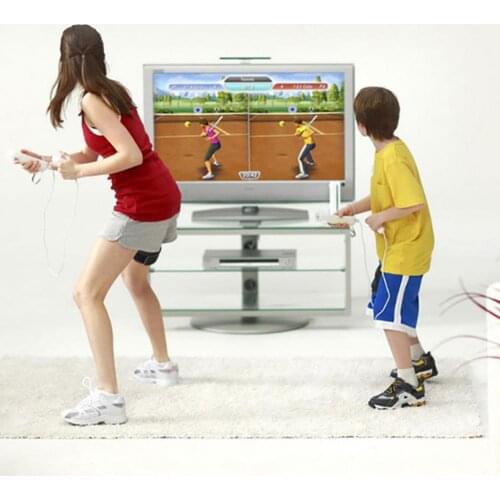 New Version 2-in-1 Left Right Gaming Handle With High-quality Straight＆Curved Handle Built-in Accelerator for WIIU/WII