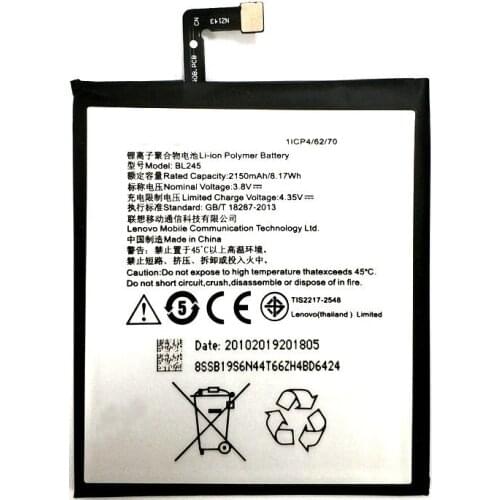 New High Quality bL245 2150mAh Battery for Lenovo S60 S60T S60W mobile phone in stock