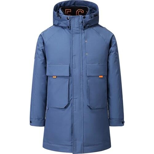 2021 Winter New Mens Down Coats Brand Casual Warm Thick Puffer Jacket Parkas Coat Male Autumn Outwear Windproof Hat Men Clothing