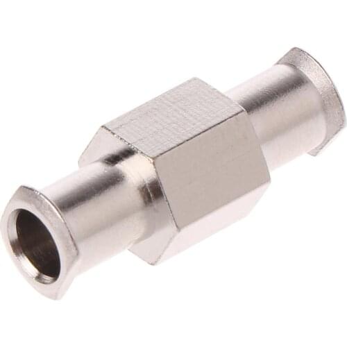 1pcs Luer Lock Adapter Coupler Nickel Plated Brass Female to Female Fittings Connector with 4mm Aperture