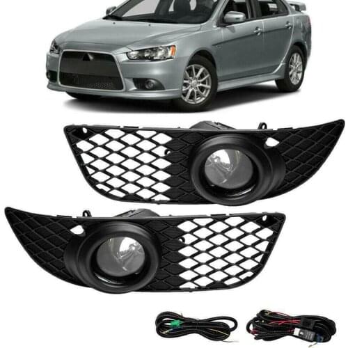 Bumper Grille Fog Lights Lamp Wiring Switch For Mitsubishi Lancer 08-14