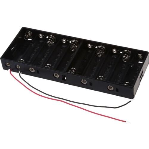 Plastic Shell Batteries Holder Box for 10 X 1.5V AA Battery Case
