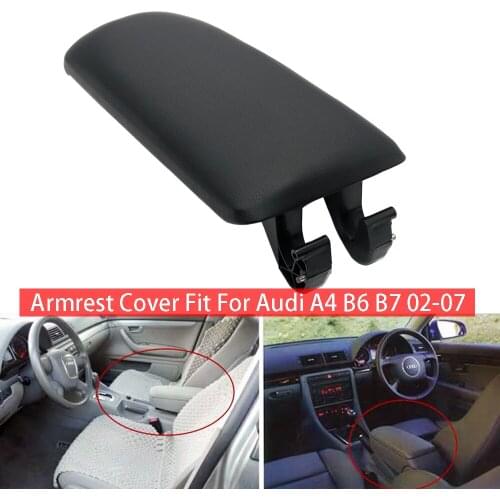 Car PU Leather Center Console Armrest Box Lid Cover Glove Box Fit For Audi A4 B6 B7 2002-2005 2006 2007 Auto Accessories