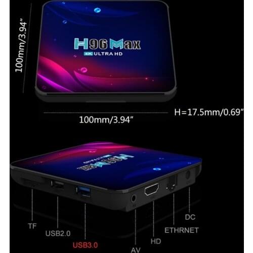 P82F Smart TV Box H96 Max V11 RK3318 Quad-Core for-Android TV BOX 4K 16/32/64GB Media Player