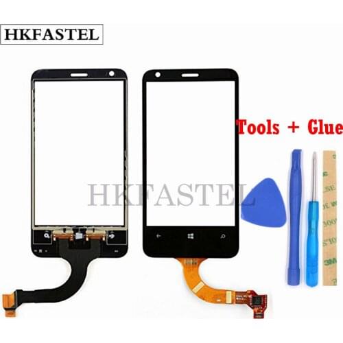 HKFASTEL Touch For Nokia Lumia 620 N620 Touch Screen Digitizer Glass Outer Front Panel Replacement No LCD Display