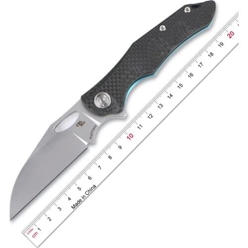 CH 3529 Flipper folding knife S35VN steel blade titanium + carbon fiber handle with pocket clip camping hunting knife EDC tool