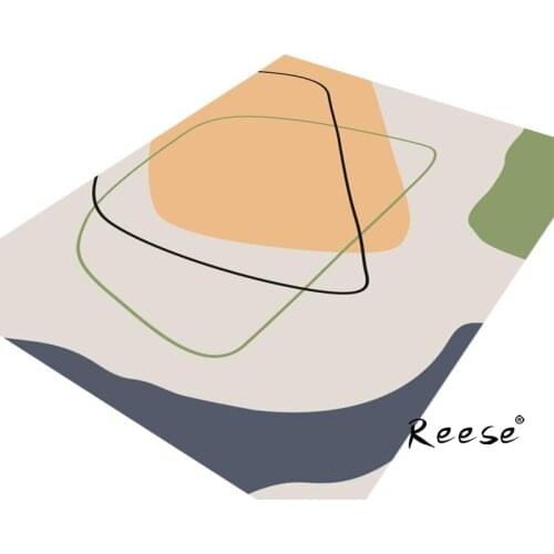 Lint Free Modern Bedside Rug Dream Of Orange Art Carpet Bedroom Living Room Anti Slip Bottom Easy Clean Abstract Home Decoration