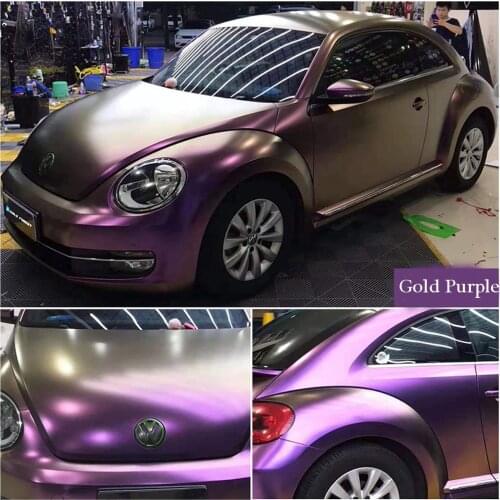 10Mx1.52M Matte Film Glitter Chameleon Purple Color Change Vinyl Sticker Car Hood Body Vinyl Wrap Matt Stain Decals Sticker Roll