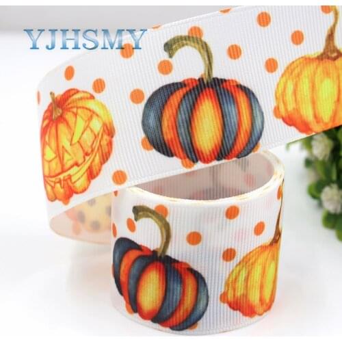 YJHSMY G-18914-1116,10 yards,38 mm Halloween Ribbons Thermal transfer Printed grosgrain,Gift wrapping DIY Handmade materials