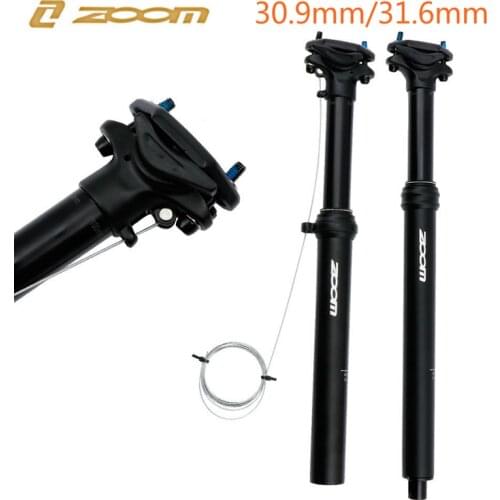 Zoom MTB Bicycle Dropper Seatpost Height Adjustable External Internal Cable Routing 100mm Travel Bike Seat Post 31.6mm 30.9mm