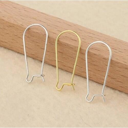 100pcs/lot French Earring Loop Hoops Ear Wire Hook For Jewelry Making Findings DIY Earrings Settings Base Accessories Supplies