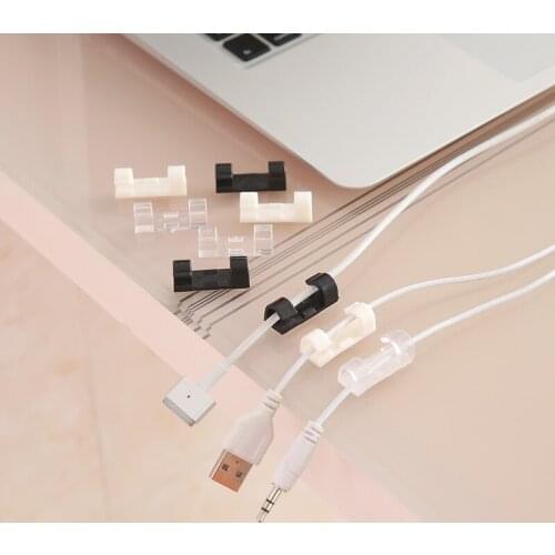 16/20pcs Self Adhesive Wire Cable Organizer Cord Clips Clamp Cable Puller Wall Table Tidy Holder Cable Mount Management Tools