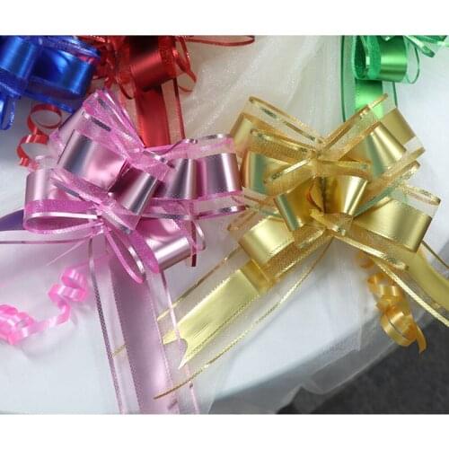 20PCS Beautiful Pull Bow Ribbon Gift Packing flower bow Bowknot Party Wedding Car Room Decoration Party DIY Festive Suppy