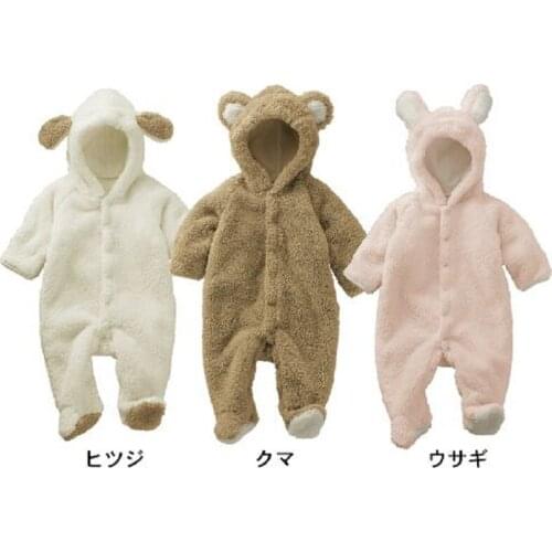 2017 Winter Baby Rompers Baby Warmer Hooded Coats Baby Boys Rompers Newborn Fleece Jumpsuits Girls Outfits Down Jackets Thick