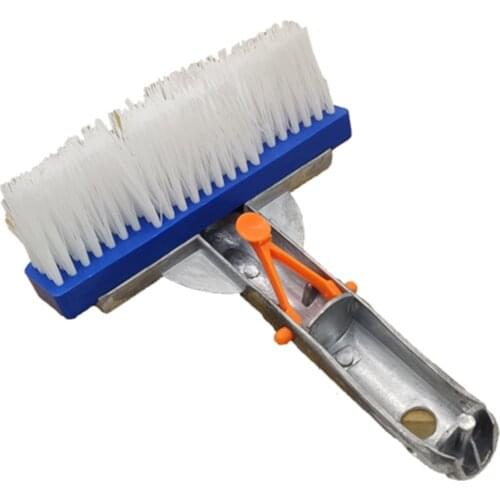 5.5 Inches Pool Brush Head Nylon Algae Brush Swimming Pool Brush with Aluminum Handle for Cleaning Pool Wall Tile Floor