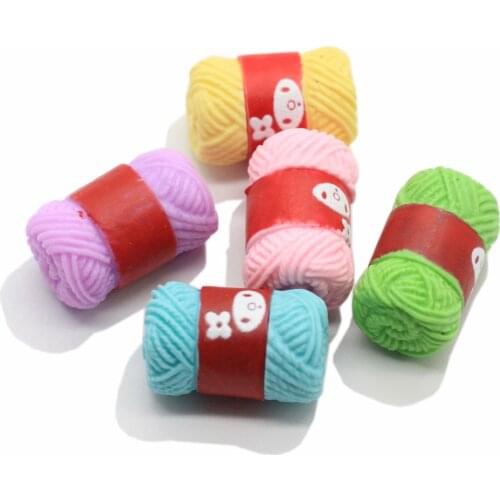 50/100/pc Cute Thick Yarn Craft Charms Woolen Yarn Resin Ornaments For Jewelry Making Earring Necklace Hair Bow Center Decoratio