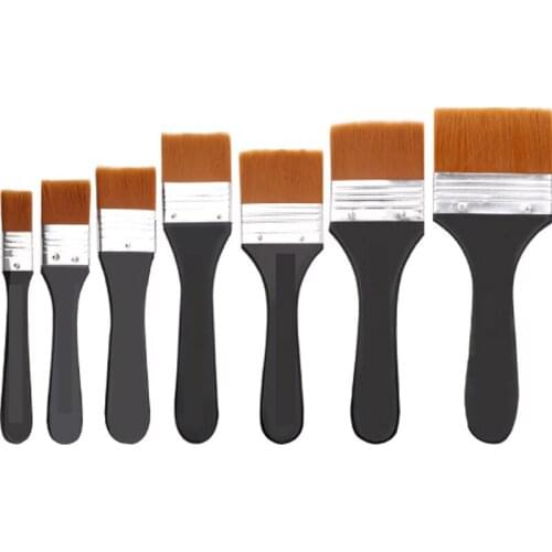 7pcs/Set Nylon Painting Brushes Wall Painting Tool Artist Drawing Brush for Gouache Watercolor Painting DIY Craft