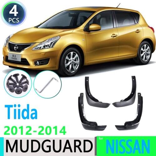 For Nissan Tiida C12 Hatchback 2012 2013 2014 Car Fender Mudguard Mud Flaps Guard Splash Flap Car Accessories