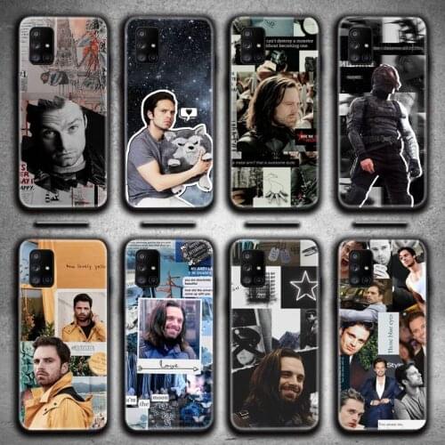Sebastian Stan Collage Bucky Barnes Phone Case For Samsung Galaxy A21S A01 A11 A31 A81 A10 A20E A30 A40 A50 A70 A80 A71 A51