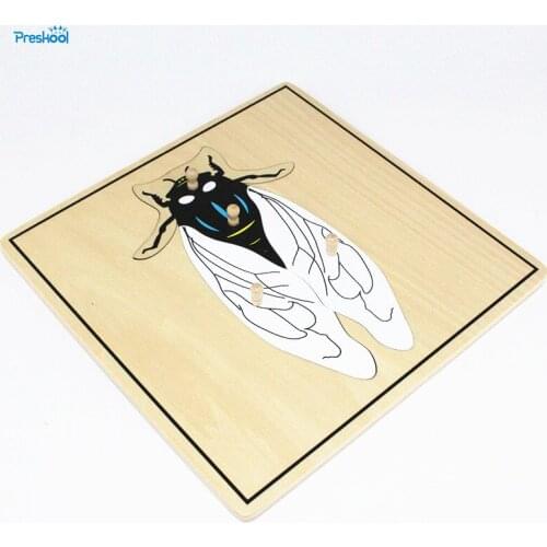 Baby Toy Kids Montessori Fly Puzzle Animal for Children Wood for Early Childhood Education Preschool Training Learning