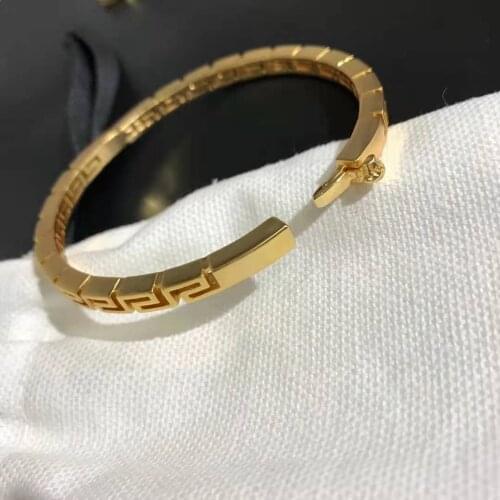 European and American golden key pattern lock bracelet