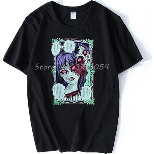 Junji Ito TomieS True Beauty T-Shirt Anime Men Cotton O-neck Tshirt Funny Tees Tops Hip Hop Harajuku