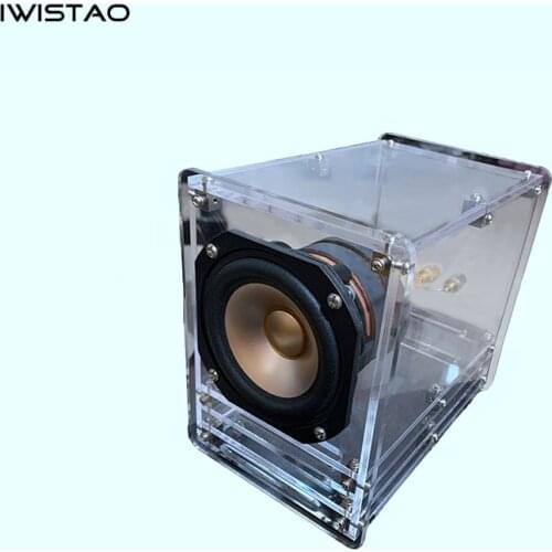 IWISTAO SHIFI 4 Inches Full Range Transparent Labyrinth Speaker 1 Pair 60Hz-23KHz 92dB Max AKISUI4 for Monitor Speakers Tube Amp