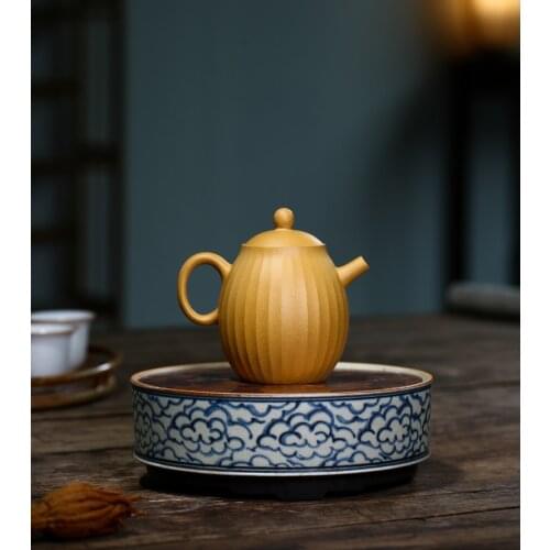 China Gao Ling Gua Kettle Ceramic Teapot For Tea Puer Oolong Tea Set Handmade