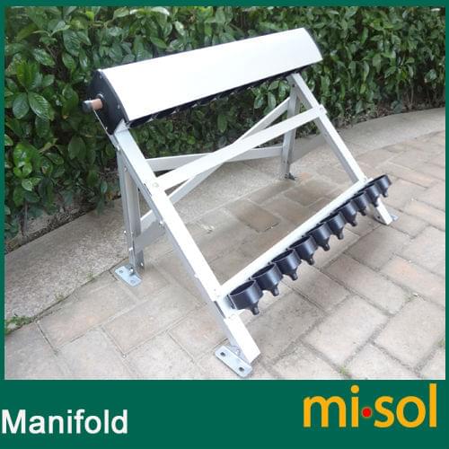 Manifold (10 holes) with bracket for solar collector (tube 58*500mm), for solar water heater
