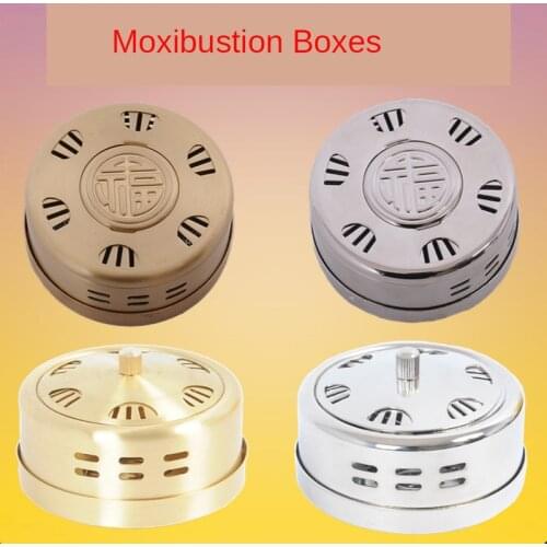 Muti Styles Steel Copper Moxa Stick Cone Moxibustion Device Moxibustion Box Moxibustion Bags Massage & Relaxation