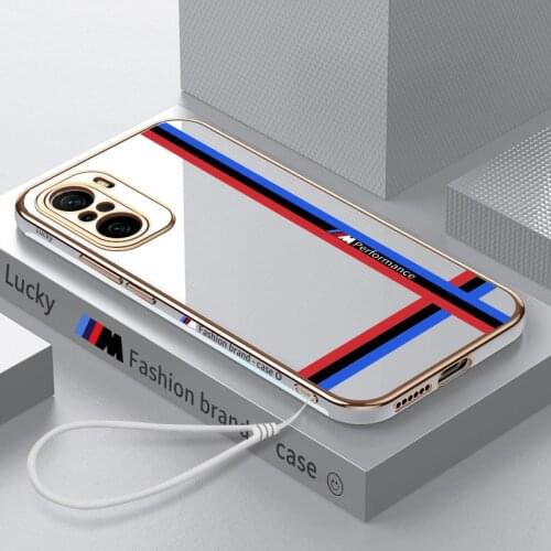 For Xiaomi POCO F3 F2 Pro Case Soft TPU Fashion plating Slim Race track protective Back Cover Case For xiaomi POCO M3 Pro 5G F3