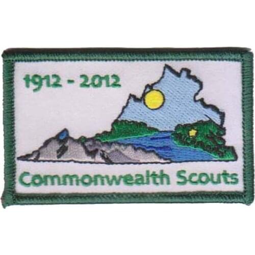 Embroidery Commonwealth Scouts Patches Fabric with Merrow Border and PVC Backing Custom As Customer Design MOQ50pcs Free Shiping