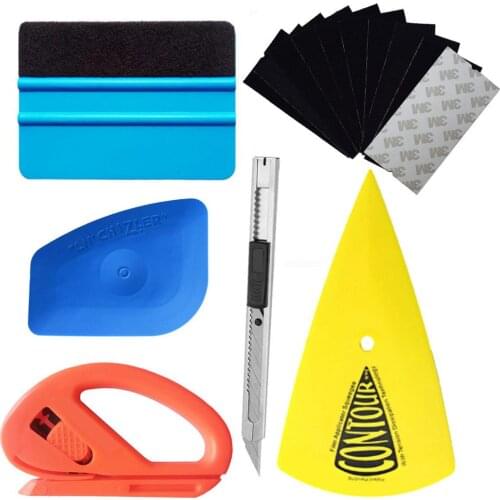 Wrap Car Tools Blue Soft Vinyl Squeegee Film Cutter Paper Cutting Knife Standby Fabric Scraper Cloth Window Tinting Tools K23B