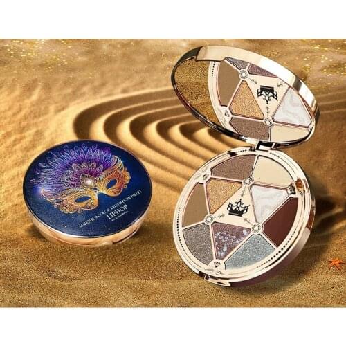 Nine-Color Eyeshadow Palette Waterproof Bead Glitter Earth Color Eyeshadow